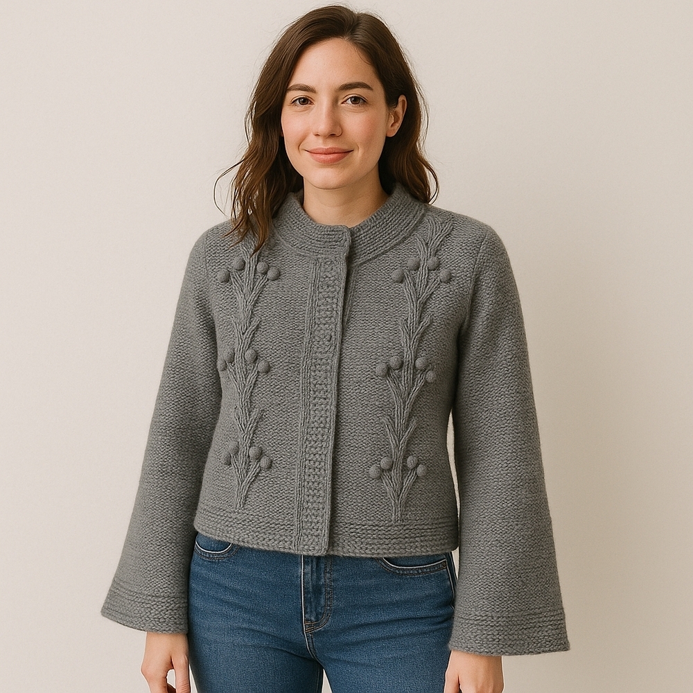 Elsamanda Made In Italy Wool Alpaca Cardigan 